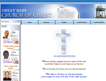 Tablet Screenshot of greatbarrchurchofchrist.org